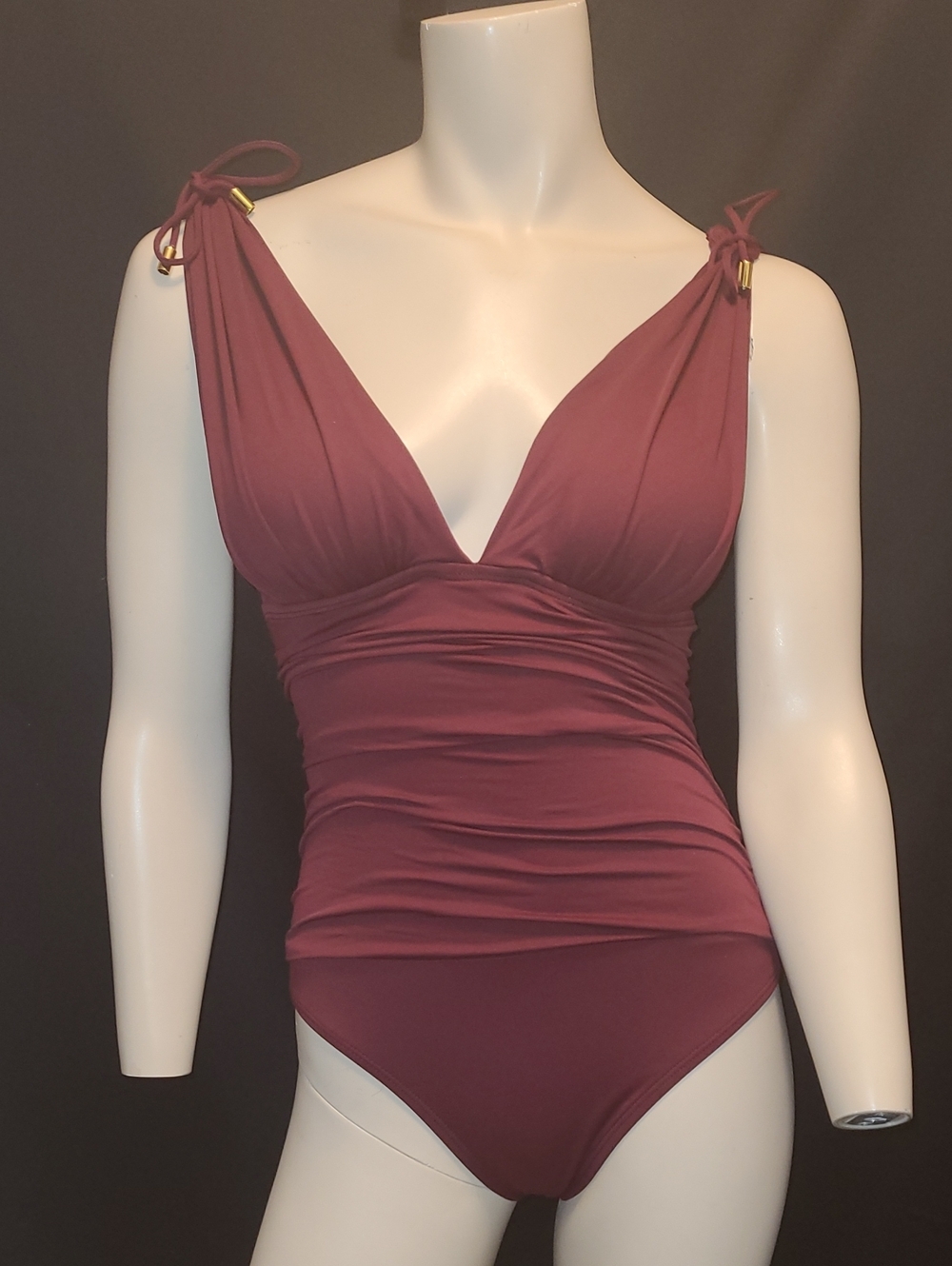 La Blanca Deep Berry One-Piece Swimsuit Size 8
